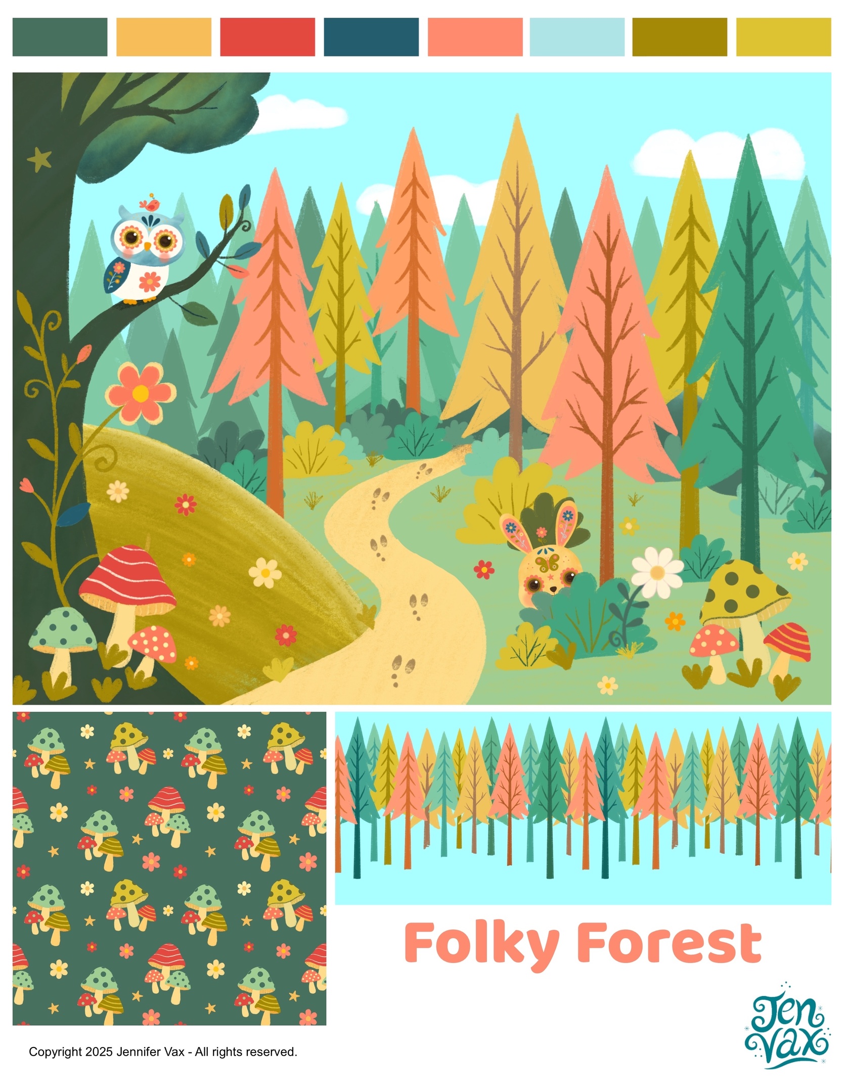 Folky Forest by Jen Vax